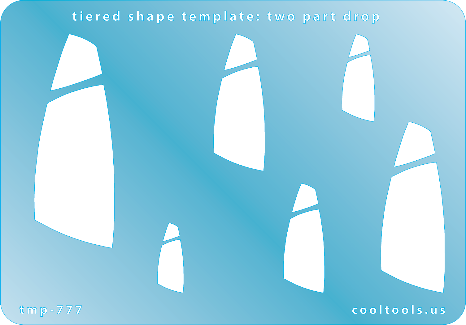 Blue plastic Tiered Shape Template - Two Part Drop


Includes 6 shapes. Sizes are from 18.5mm to 58mm.