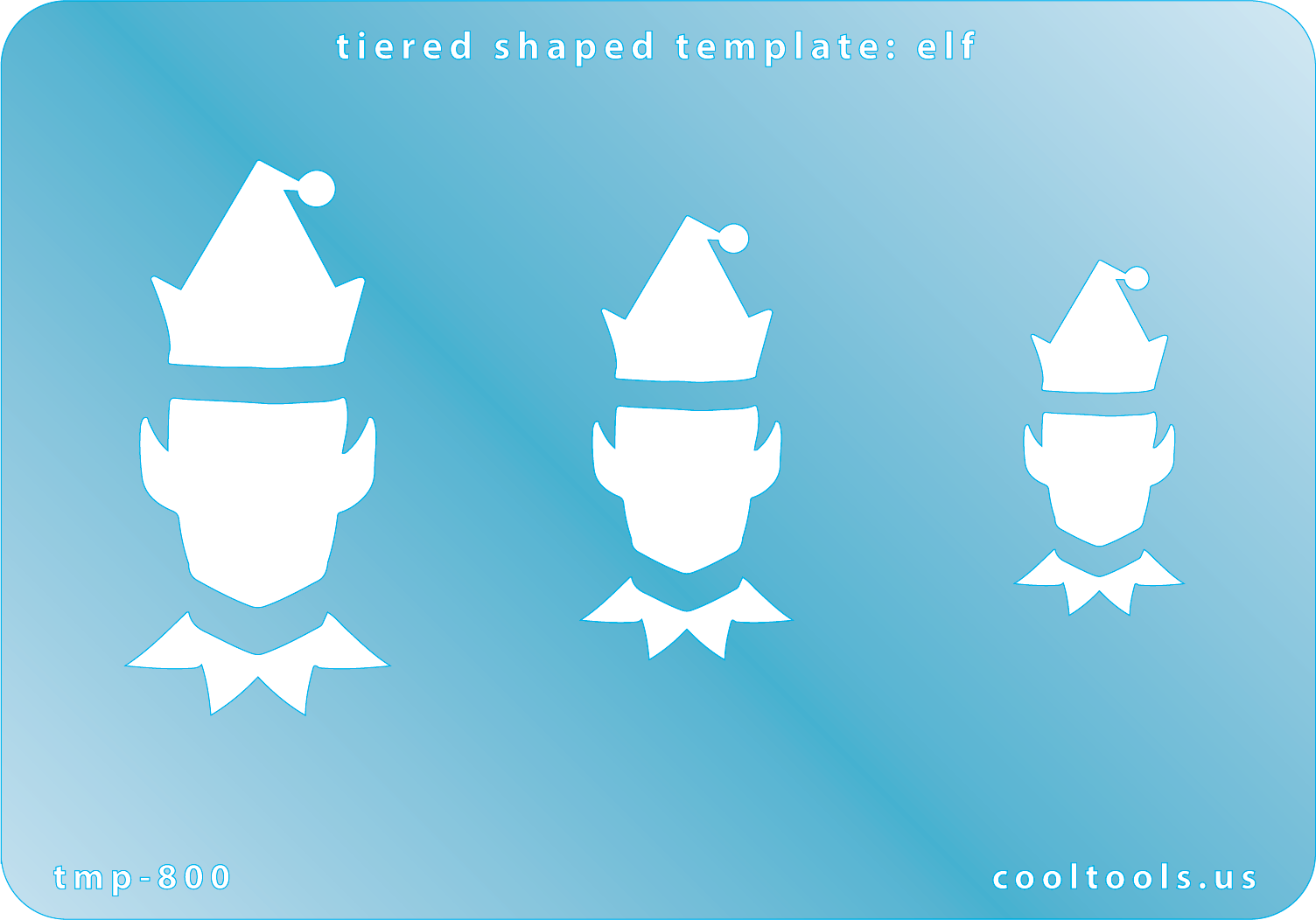 Blue plastic Tiered Shaped Template - Elf
