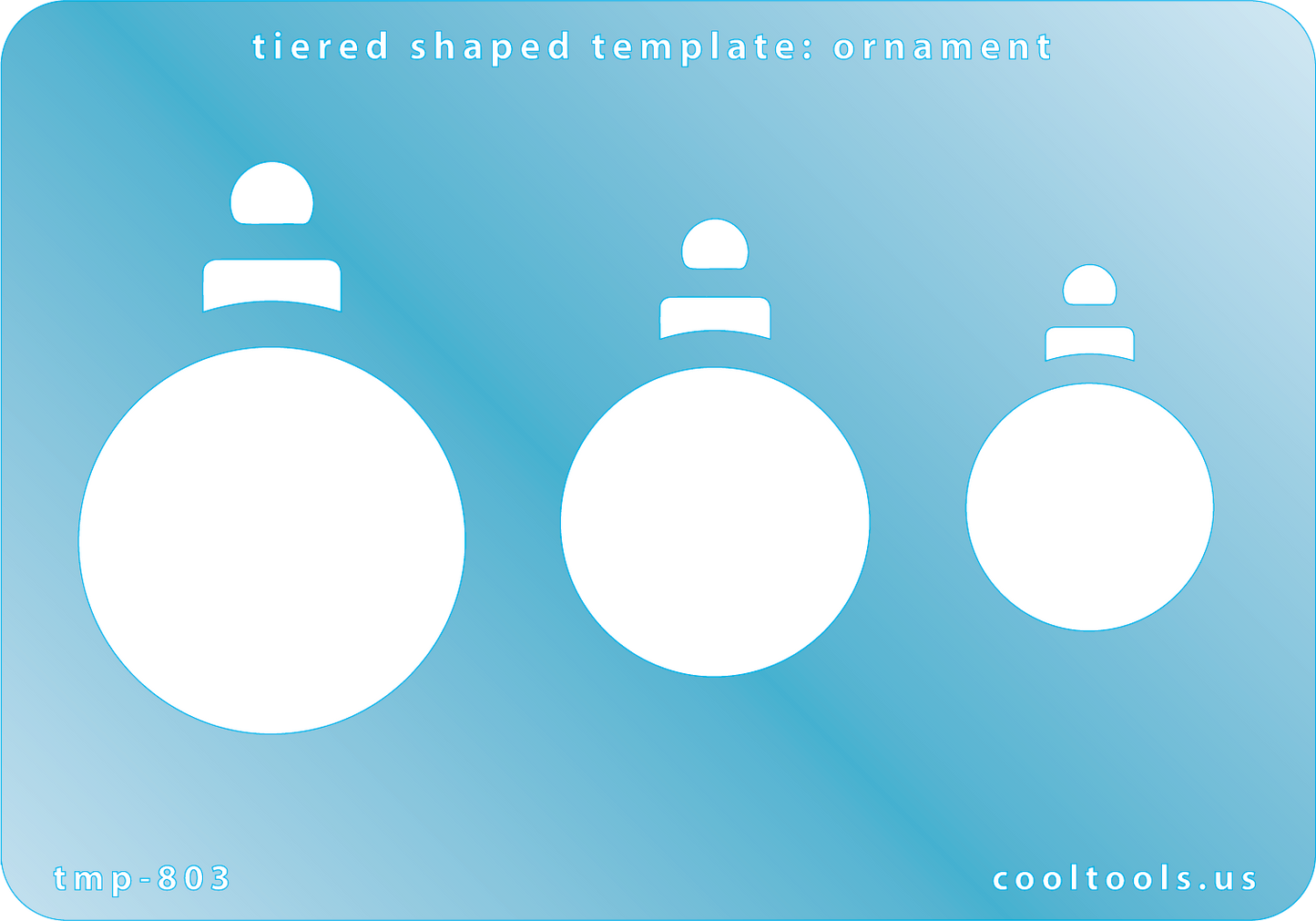 Blue plastic Tiered Shaped Template - Ornament