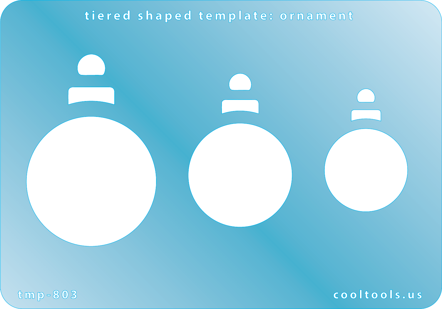 Blue plastic Tiered Shaped Template - Ornament