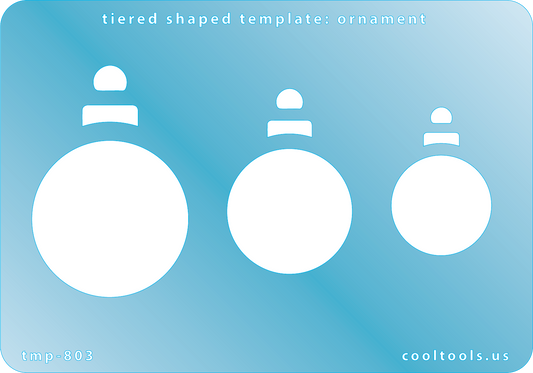 Blue plastic Tiered Shaped Template - Ornament