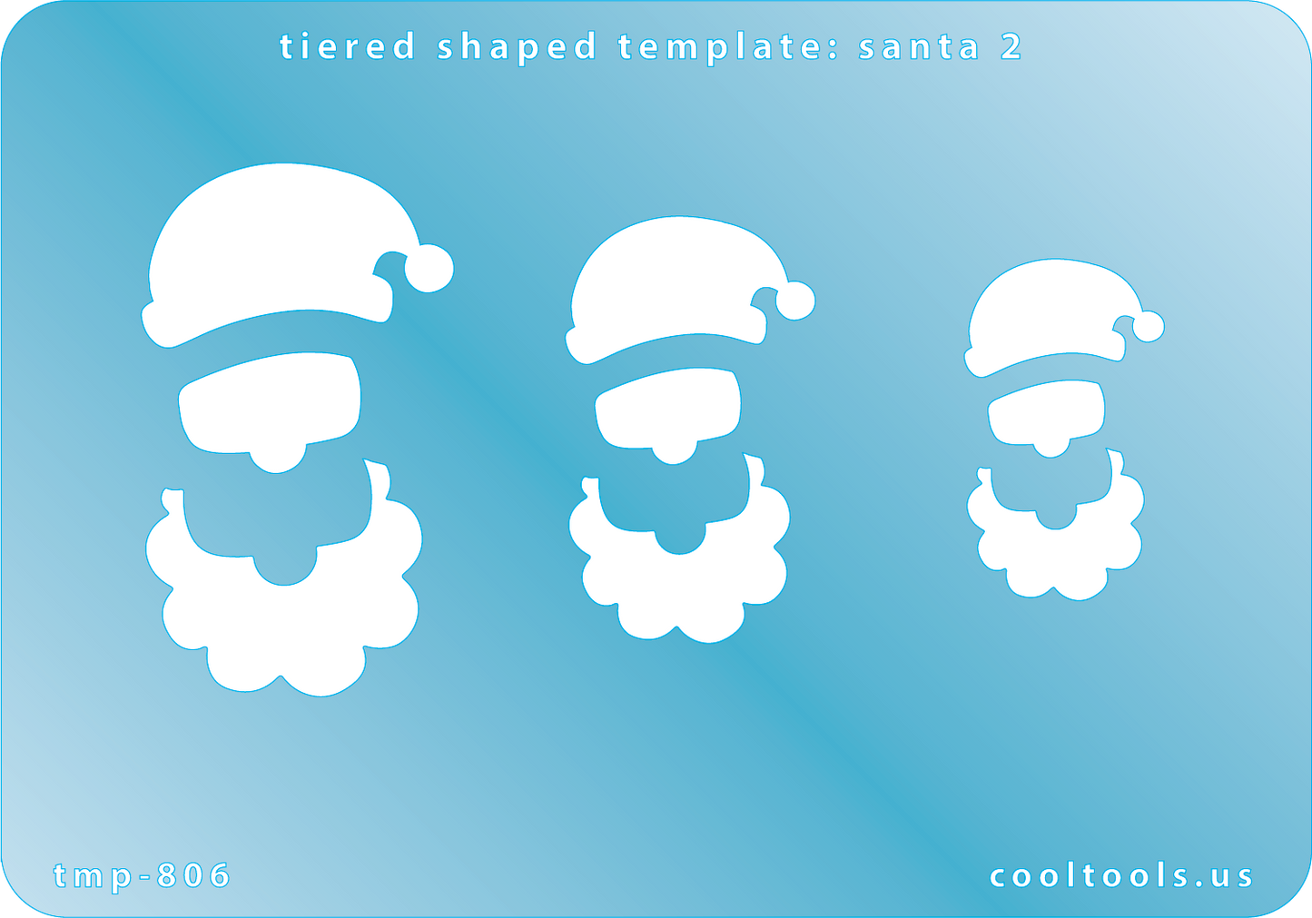 Blue plastic Tiered Shaped Template - Santa 2