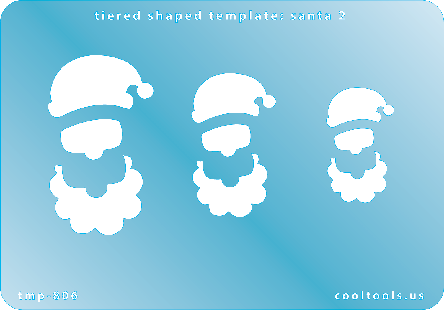 Blue plastic Tiered Shaped Template - Santa 2