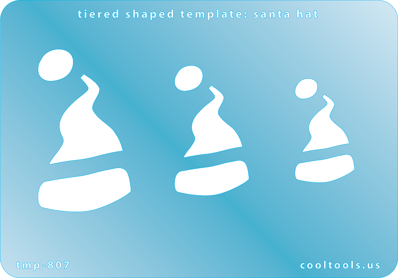Blue plastic Tiered Shaped Template - Santa Hat