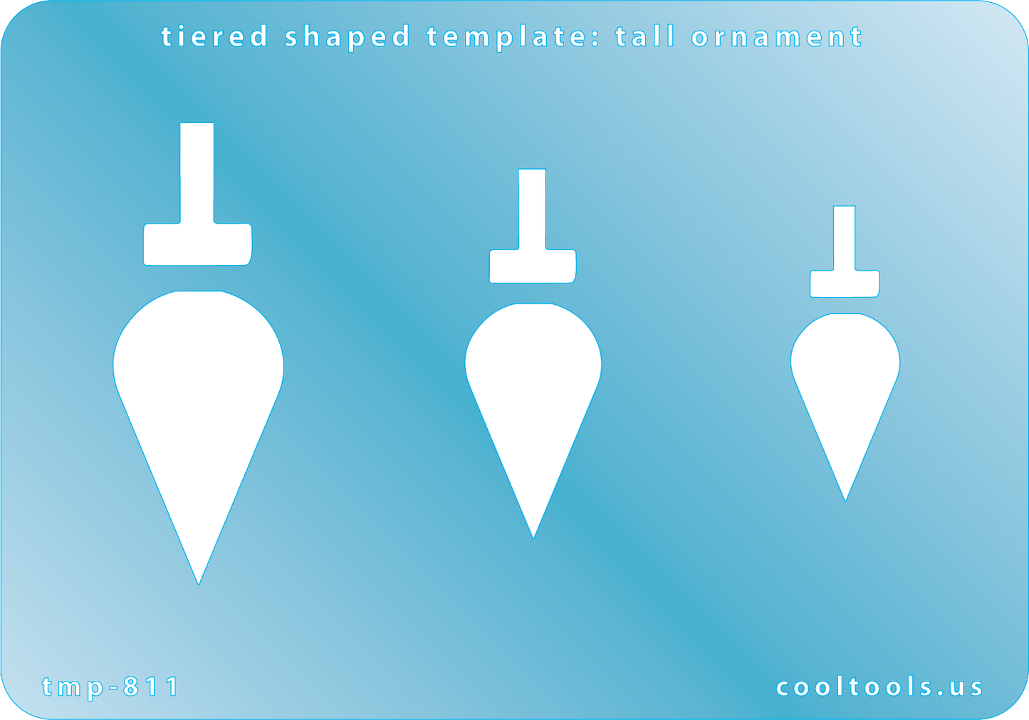 Blue plastic Tiered Shaped Template - Tall Ornament