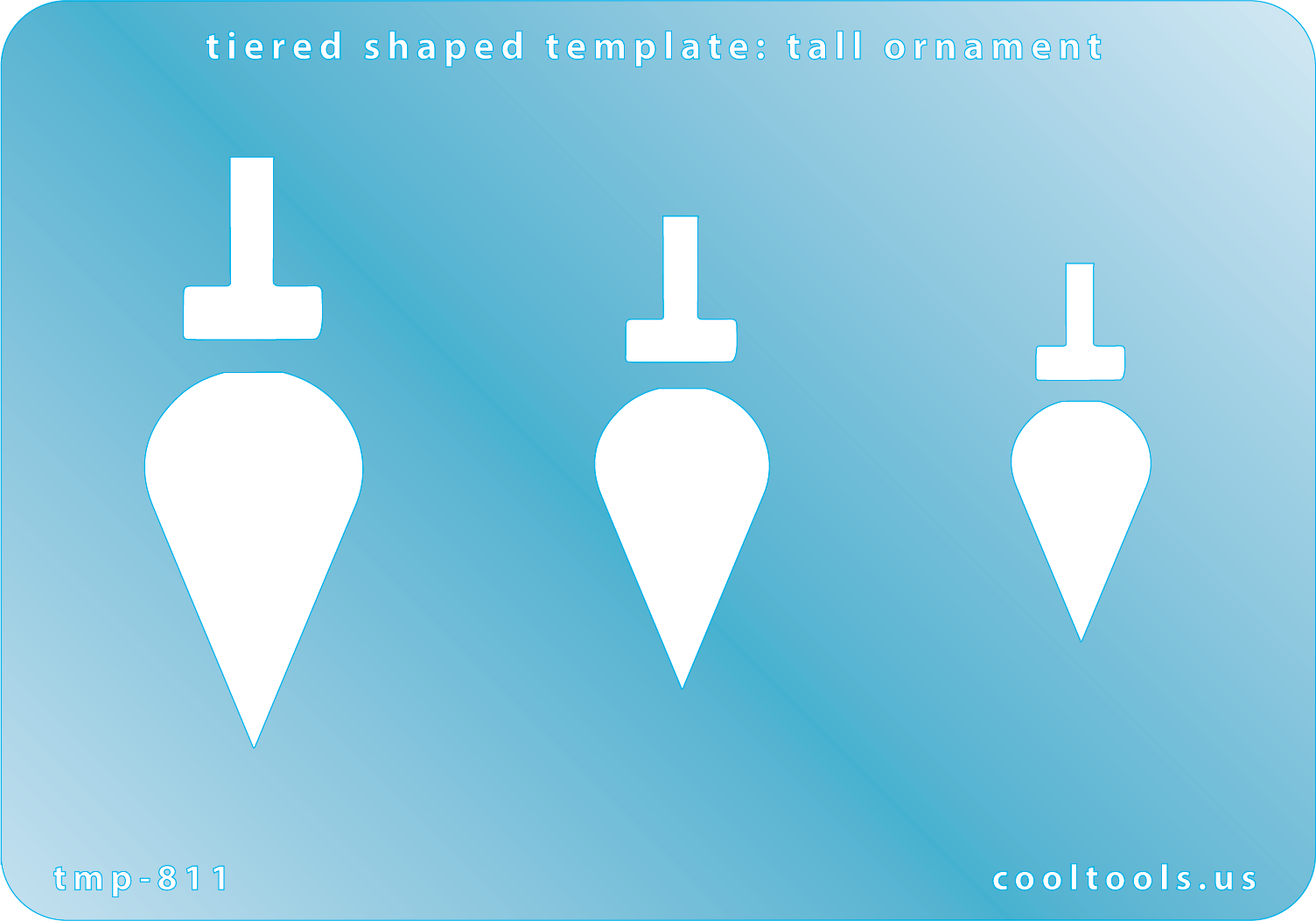 Blue plastic Tiered Shaped Template - Tall Ornament