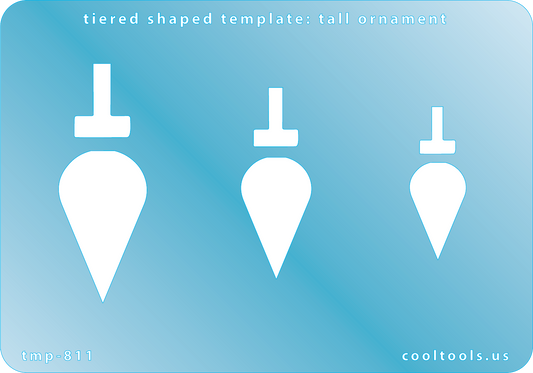 Blue plastic Tiered Shaped Template - Tall Ornament