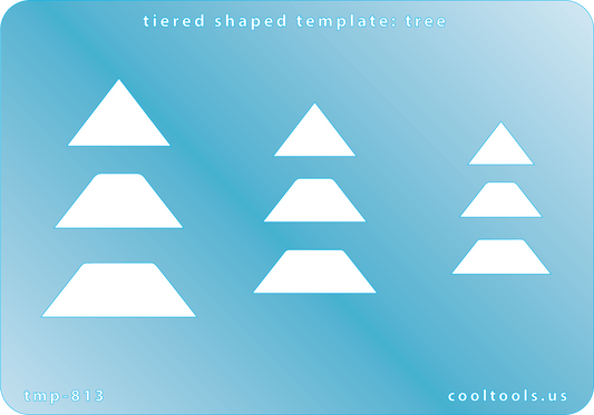 Blue plastic Tiered Shaped Template - Tree