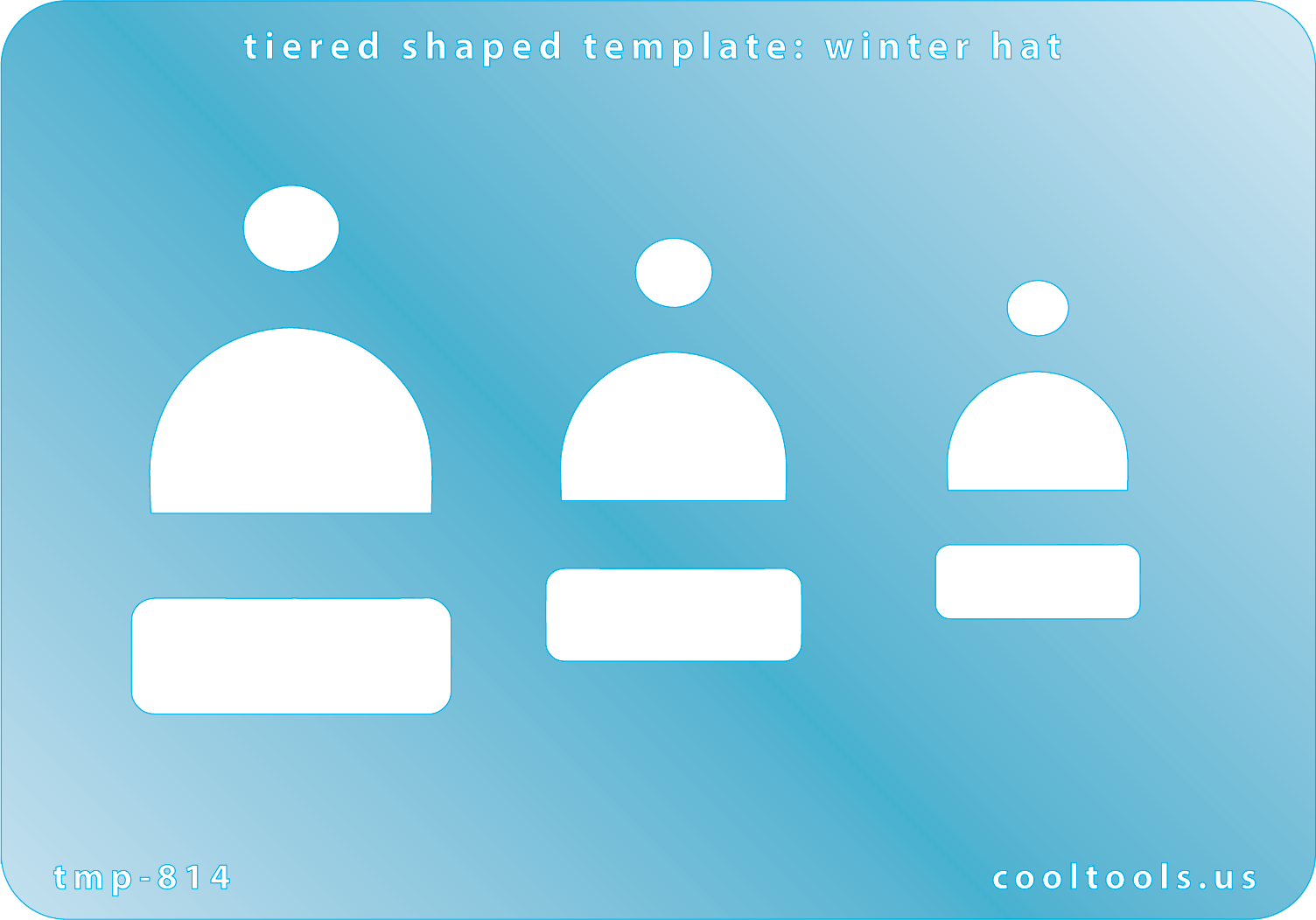 Blue plastic Tiered Shaped Template - Winter Hat