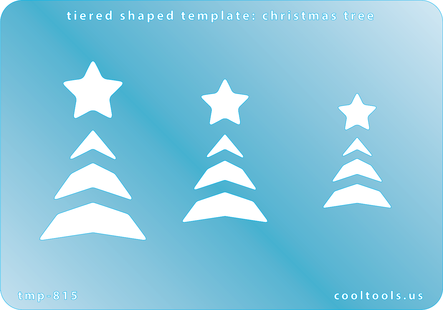 Blue plastic Tiered Shaped Template - Christmas Tree