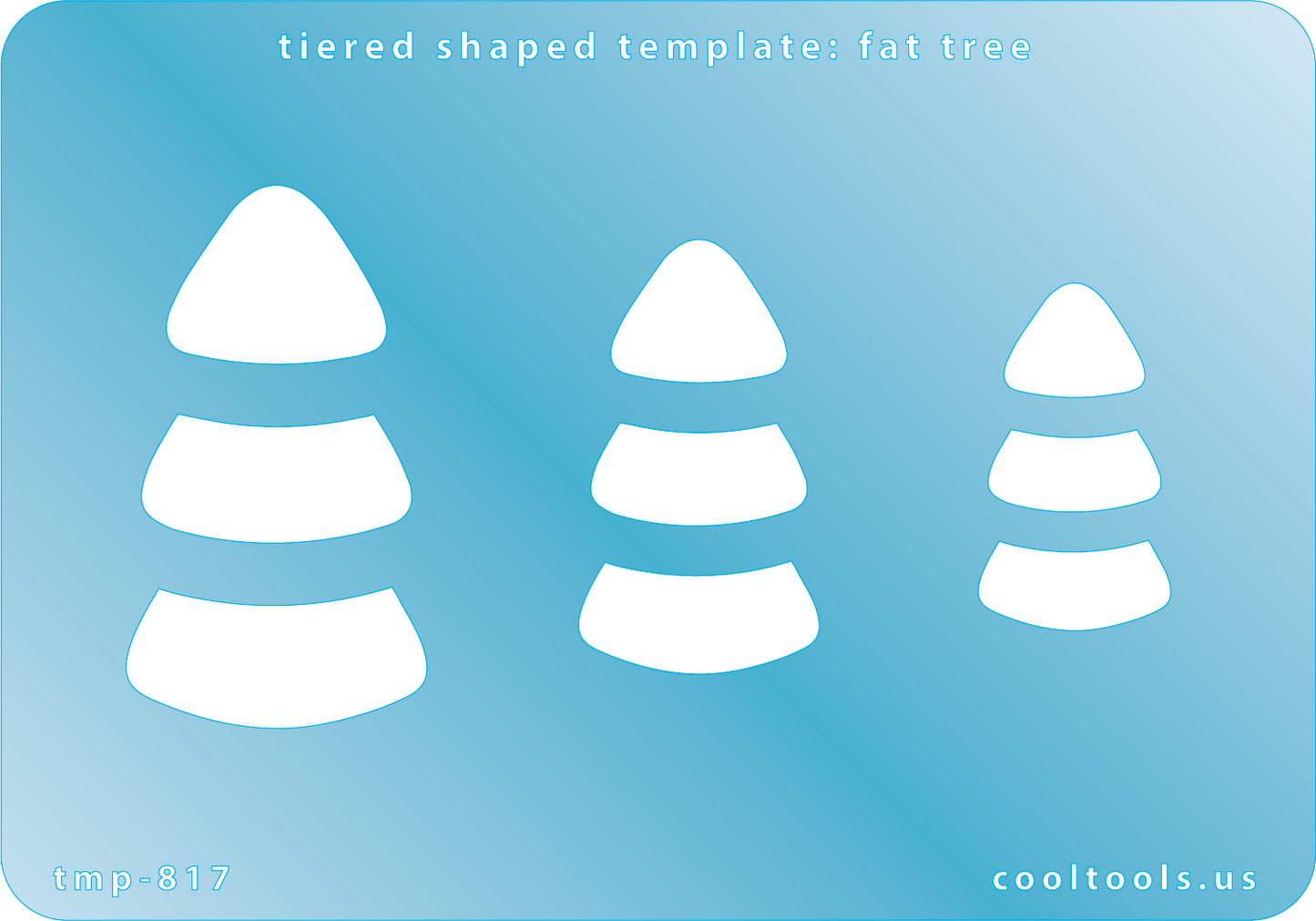 Blue plastic Tiered Shaped Template - Fat Tree