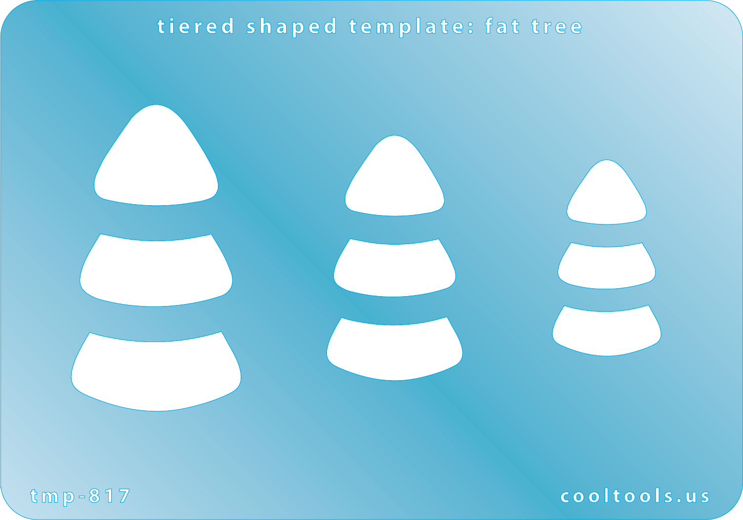Blue plastic Tiered Shaped Template - Fat Tree