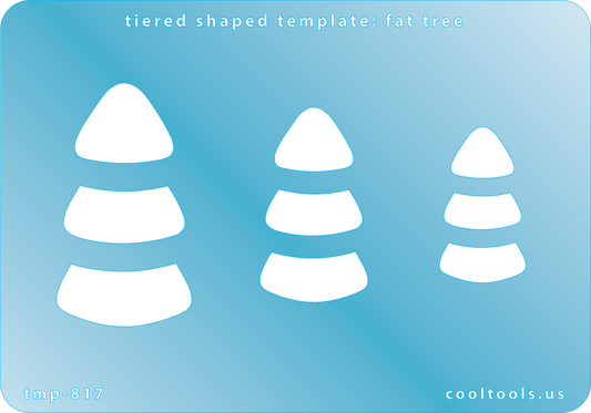 Blue plastic Tiered Shaped Template - Fat Tree