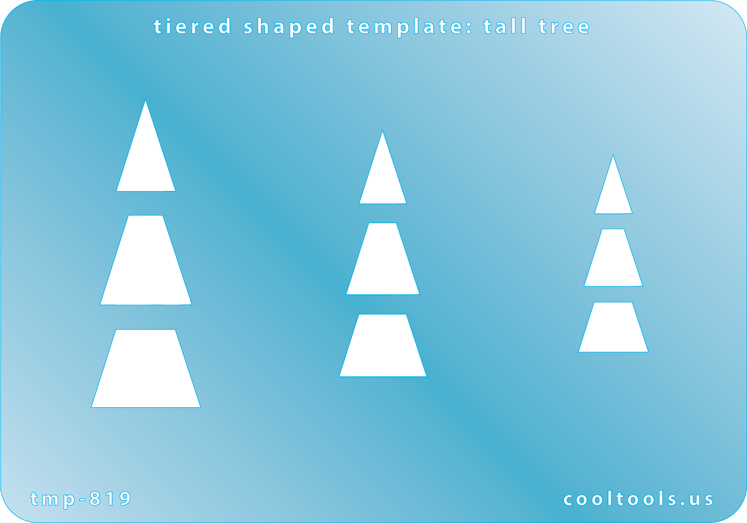 Blue plastic Tiered Shaped Template - Tall Tree