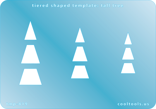 Blue plastic Tiered Shaped Template - Tall Tree