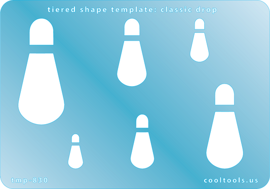 Blue plastic Tiered Shaped Template - Classic Drop