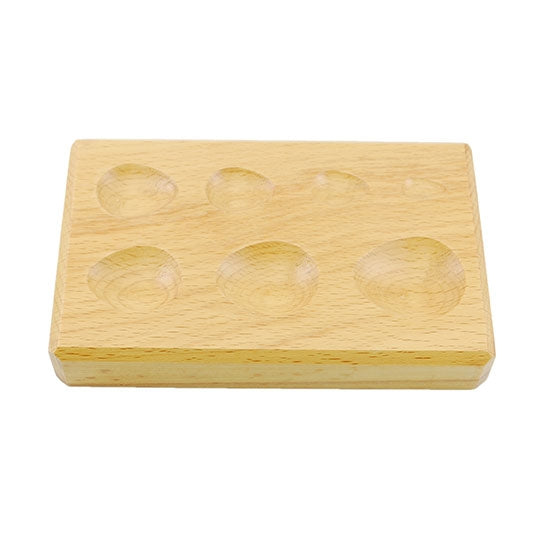 Dapping Block - Hardwood - Medium Pear Made of hardwood to prevent scratching or marring. The forming block measures 6-1/4" x 4" x 1"