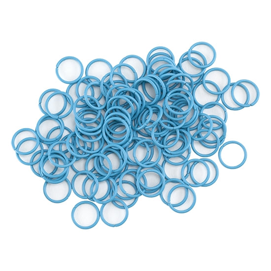 Colored Open Jump Rings - Sky Blue - Round 10mm 18 gauge - Pkg/50