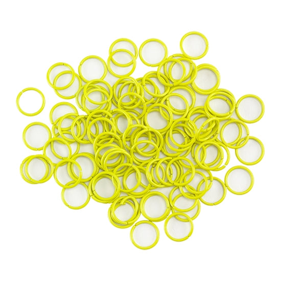 Colored Open Jump Rings - Yellow - Round 10mm 18 gauge - Pkg/50