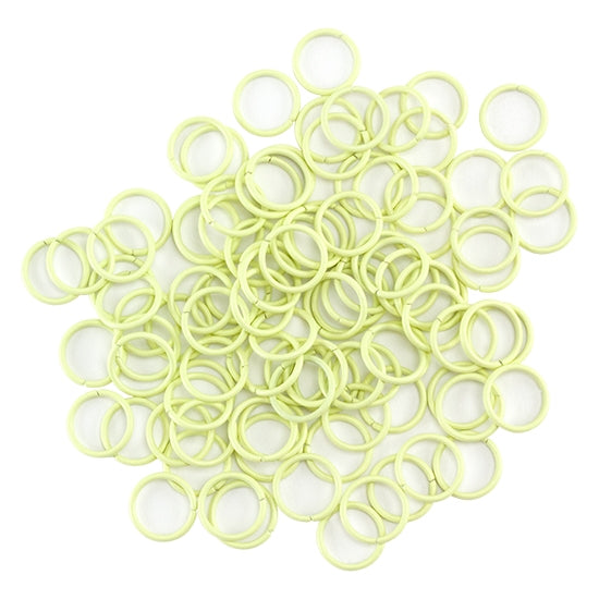 Colored Open Jump Rings - Green Yellow - Round 10mm 18 gauge - Pkg/50