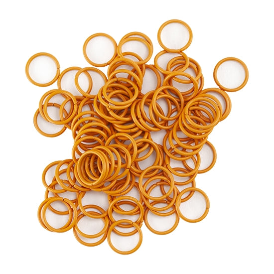 Colored Open Jump Rings - Orange - Round 10mm 18 gauge - Pkg/50