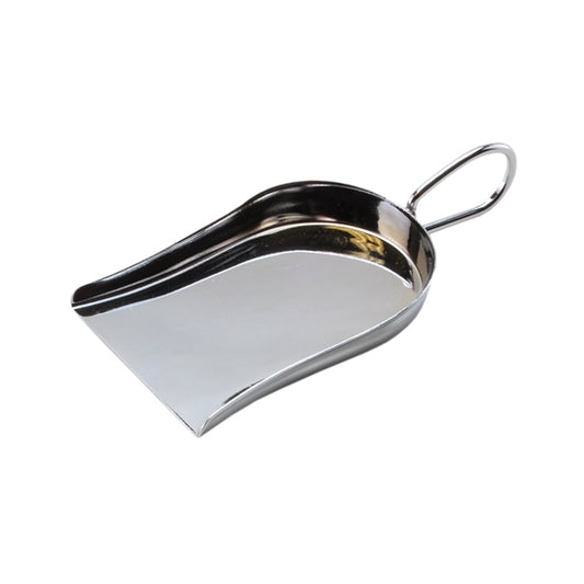 chrome-plated metal shovel with loop handle