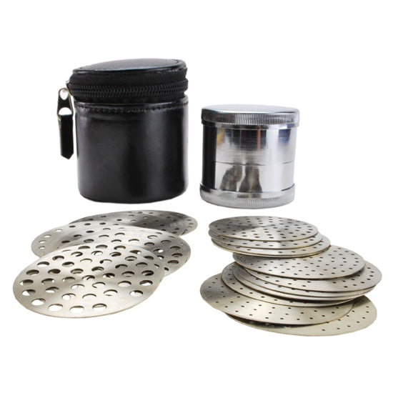 Diamond Sieve This high-quality sieve is made for sorting rough or polished stones and comes with 23 plates. The hole sizes range from 000 to 20. carrying  case, sieve and plates