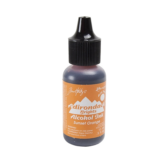 Bottle of Tim Holtz® Adirondack® Alcohol Ink Brights - Sunset Orange