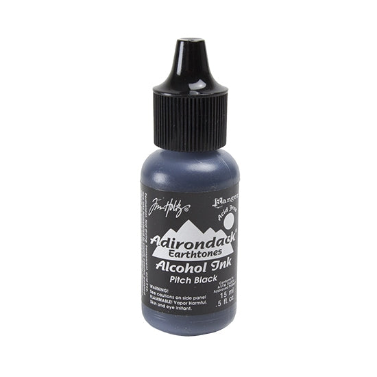 Bottle of Tim Holtz® Adirondack® Alcohol Ink Earthtones - Pitch Black