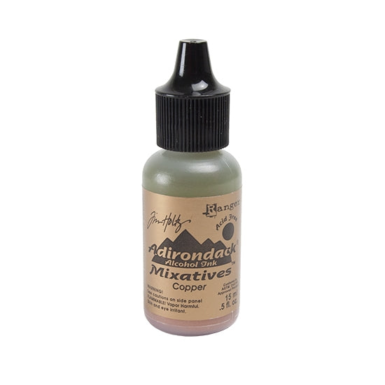 Bottle of Tim Holtz® Adirondack® Alcohol Ink Metallic Mixatives - Copper