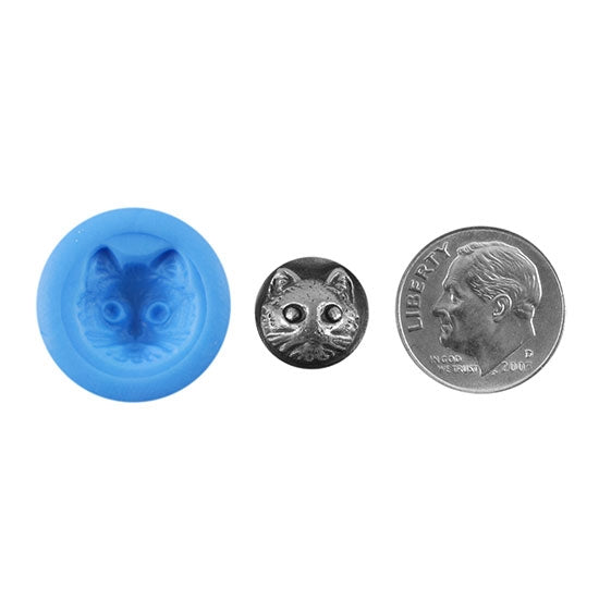 Ready Mold - Meow  Blue Ready Mold, Silver Sample with Dime