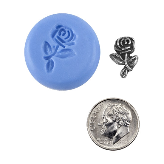 Ready Mold - Rosey  Blue Ready Mold, Silver Sample with Dime