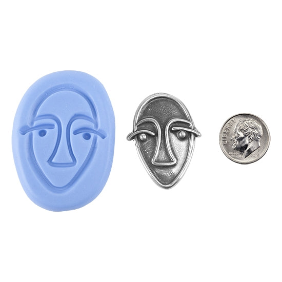 Ready Mold - Picasso  Blue Ready Mold, Silver Sample with Dime