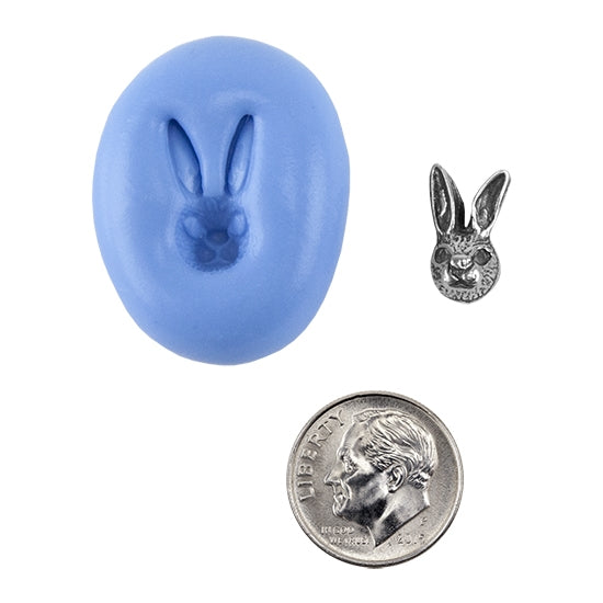 Ready Mold - Jack Rabbit  Blue Ready Mold, Silver Sample with Dime