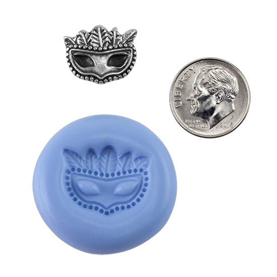 Ready Mold - Masquerade  Blue Ready Mold, Silver Sample with Dime