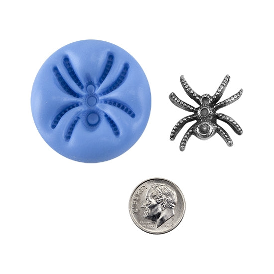 Ready Mold - Creepy Crawler  Blue Ready Mold, Silver Sample with Dime