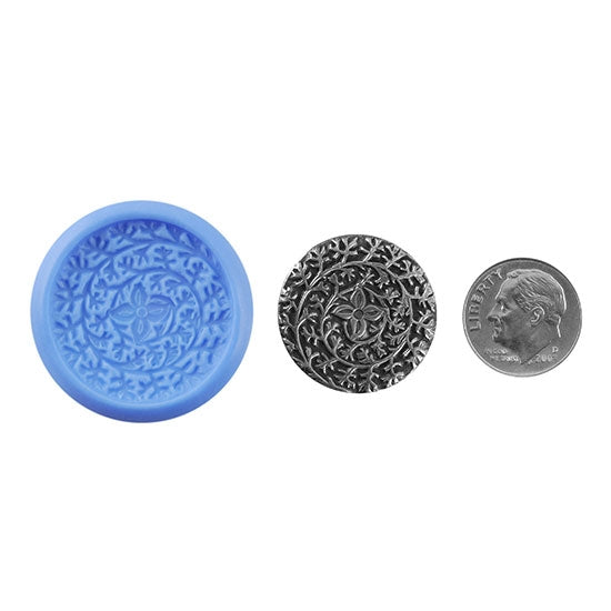 Ready Mold - Lydia  Blue Ready Mold, Silver Sample with Dime