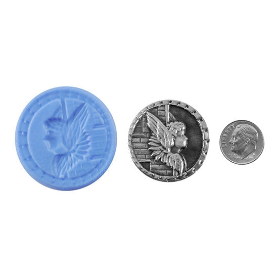 Ready Mold - Hermes  Blue Ready Mold, Silver Sample with Dime