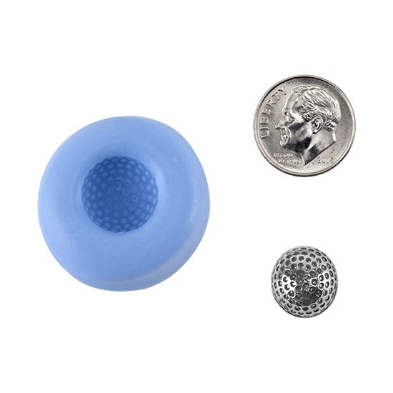 Ready Mold - Fore!  Blue Ready Mold, Silver Sample with Dime