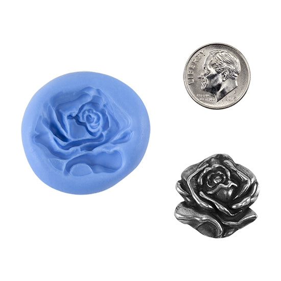 Ready Mold - Rosa Red  Blue Ready Mold, Silver Sample with Dime