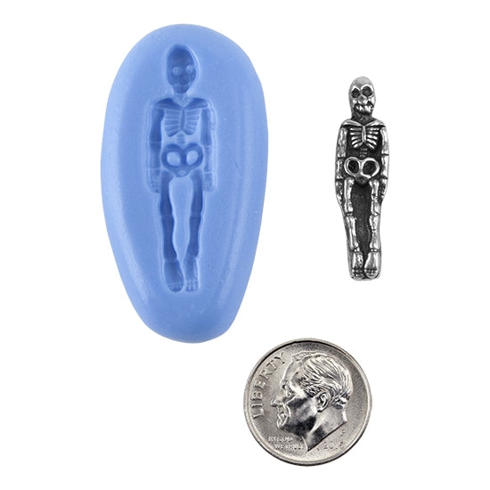 Ready Mold - Boney  Blue Ready Mold, Silver Sample with Dime