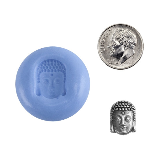 Ready Mold - Bungalow Rose  Blue Ready Mold, Silver Sample with Dime