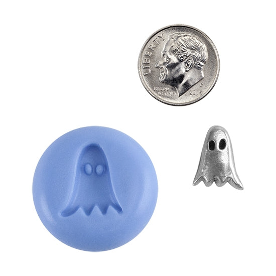 Ready Mold - Boo  Blue Ready Mold, Silver Sample with Dime