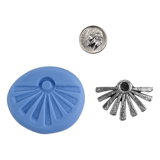 Ready Mold - Ray of Sunshine  Blue Ready Mold, Silver Sample with Dime