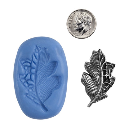 Ready Mold - Nature's Lace  Blue Ready Mold, Silver Sample with Dime