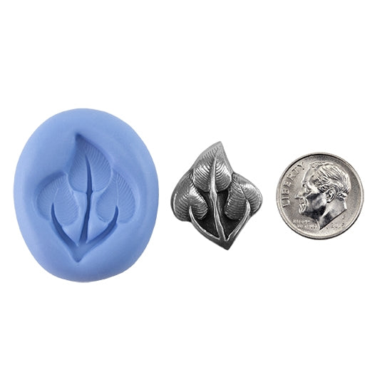 Ready Mold - Natures Trio  Blue Ready Mold, Silver Sample with Dime