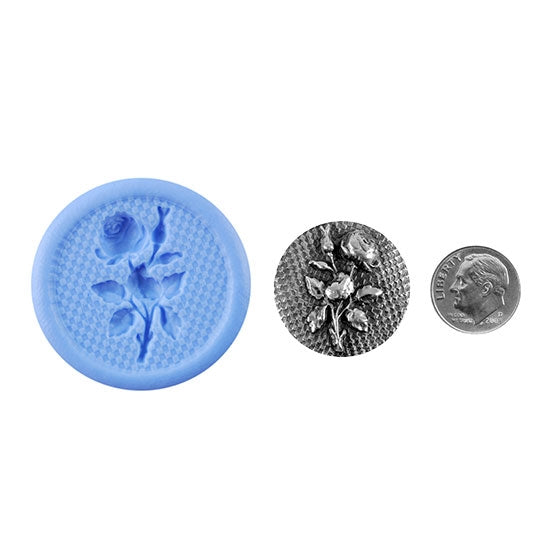 Ready Mold - Beauty  Blue Mold, Silver Sample with Dime