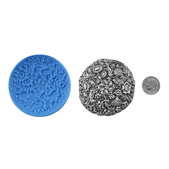 Ready Mold - Largess  Blue Ready Mold, Silver Sample with Dime