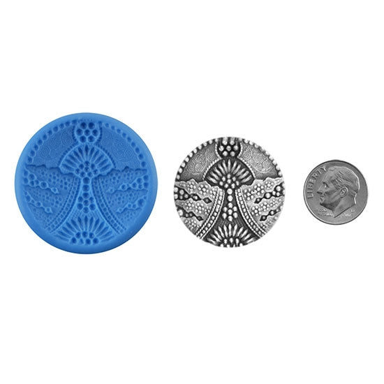 Ready Mold - Sunflower Sunrise  Blue Ready Mold, Silver Sample with Dime