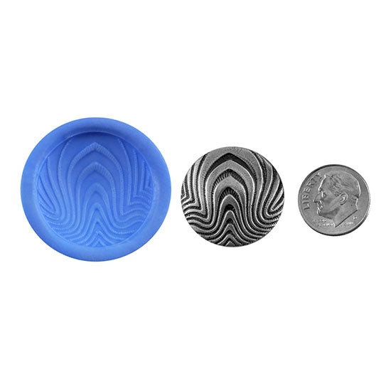 Ready Mold - High Intensity  Blue Ready Mold, Silver Sample with Dime